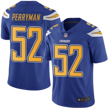 Los Angeles Chargers NFL Football Denzel Perryman Electric Blue Jersey Men Limited 52 Rush Vapor Untouchable